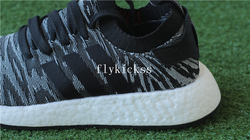 Adidas NMD R2 Primeknit Black Glitch BY9409